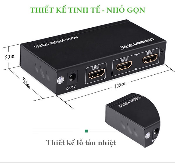 Bộ chia HDMI 1 ra 2 Ugreen 40201